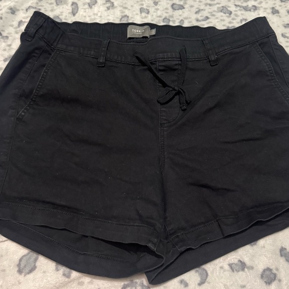 torrid Pants - Torrid Black Stretch Cotton Drawstring Shorts